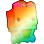 Shiny Rainbow Minecart Hamster