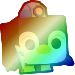 Shiny Rainbow Mining Penguin
