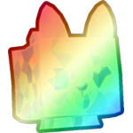Shiny Rainbow Mosaic Corgi