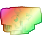Shiny Rainbow Mosaic Elephant