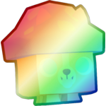 Shiny Rainbow Mushroom Corgi