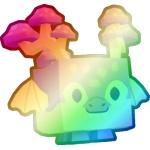 Shiny Rainbow Mushroom Dragon