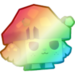 Shiny Rainbow Mushroom Pixie
