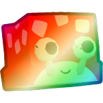 Shiny Rainbow Mushroom Snail