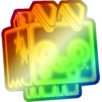 Shiny Rainbow Neon Dog