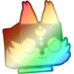 Shiny Rainbow Nightfall Wolf
