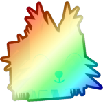 Shiny Rainbow North Pole Wolf