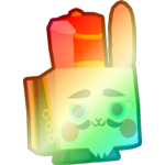 Shiny Rainbow Nutcracker Bunny