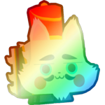 Shiny Rainbow Nutcracker Cat