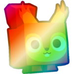 Shiny Rainbow Orange Squirrel