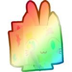 Shiny Rainbow Painted Cat