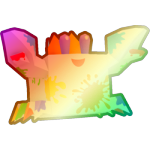 Shiny Rainbow Painted King Crab