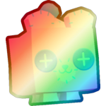 Shiny Rainbow Pastel Sock Bear