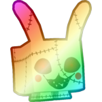 Shiny Rainbow Patchwork Bunny