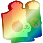 Shiny Rainbow Patchwork Teddy Bear