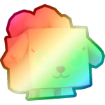 Shiny Rainbow Pink Poodle