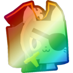Shiny Rainbow Pirate Cat