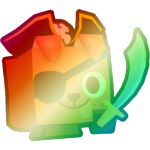 Shiny Rainbow Pirate Dog