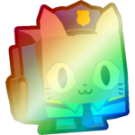 Shiny Rainbow Police Cat