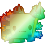 Shiny Rainbow Poseidon Axolotl