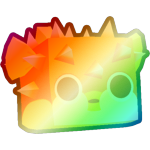 Shiny Rainbow Pufferfish