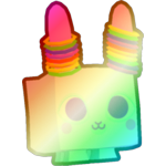Shiny Rainbow Rave Bunny