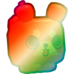 Shiny Rainbow Red Balloon Panda