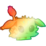 Shiny Rainbow Red Fluffy