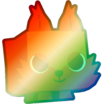 Shiny Rainbow Red Wolf