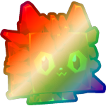 Shiny Rainbow Redstone Cat