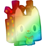 Shiny Rainbow Reindeer Cat