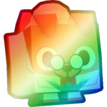 Shiny Rainbow Research Dog