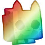 Shiny Rainbow Rock Cat