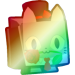 Shiny Rainbow Rose Cat