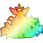 Shiny Rainbow Sage Axolotl