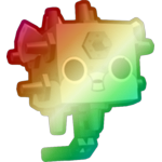 Shiny Rainbow Seamine Pufferfish