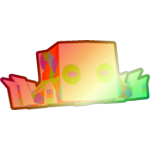 Shiny Rainbow Shimmering Octopus
