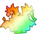 Shiny Rainbow Silver Dragon