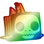 Shiny Rainbow Skeleton Shark