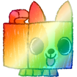 Shiny Rainbow Sketch Corgi