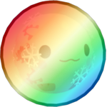 Shiny Rainbow Snow Globe Axolotl
