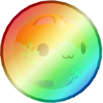 Shiny Rainbow Snow Globe Hamster