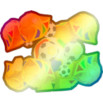 Shiny Rainbow Soccer Trophy Golem