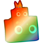 Shiny Rainbow Stacked King Slime