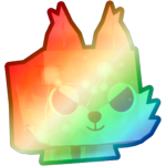 Shiny Rainbow Stargazing Wolf