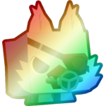 Shiny Rainbow Steampunk Wolf