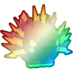 Shiny Rainbow Storm Axolotl Ball
