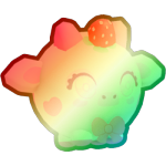 Shiny Rainbow Strawberry Cow Ball