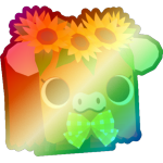Shiny Rainbow Sunflower Calf