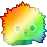 Shiny Rainbow Sunflower Lion
